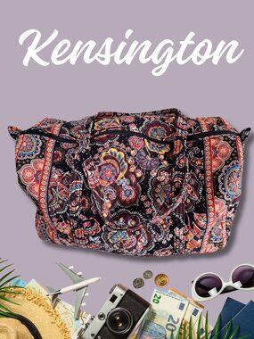 Vera Bradley Kensington Large Duffel Weekender Bag Retired Y2K Paisley